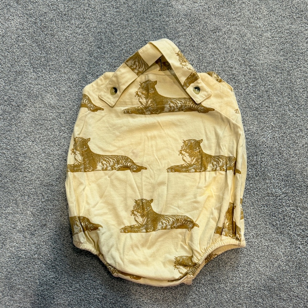 Kate Quinn Baby Romper overall bubble with Tiger Print